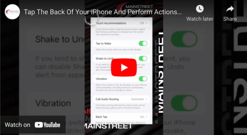Tap The Back of Your iPhone And Perform Actions or Shortcuts